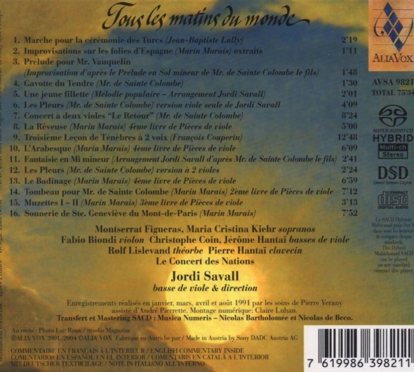 Jordi Savall, Montserrat Figueras: Tous les Matins du Monde (SACD) - SACD Foto #2