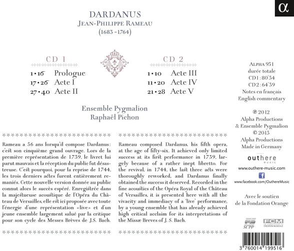 Bernard Richter, Gaelle Arquez, Joao Fernandes, Benoit Arnould, Alain Buet, Sabine Devieilhe, Emmanuelle De Negri, Romain Champion, Ensemble Pygmalion, Raphael Pichon: Rameau: Dardanus - CD Foto #2