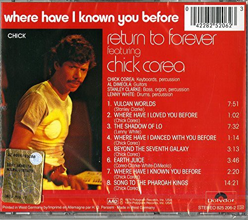 Chick Corea: Where Have I Known You Before - CD Foto #2