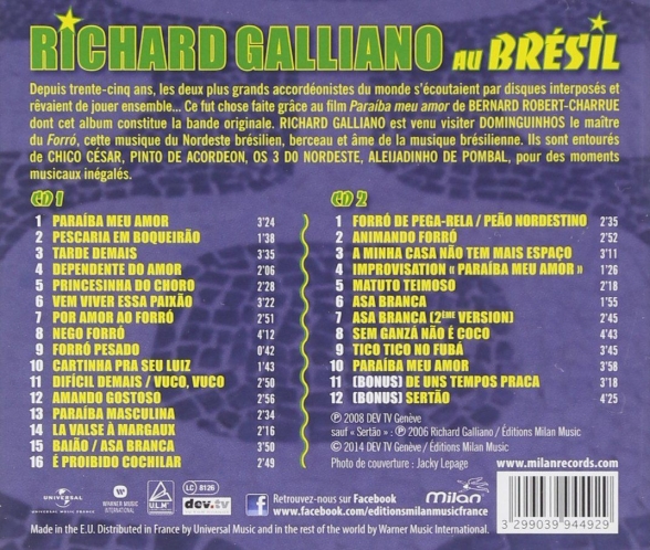 Richard Galliano: Au Brésil - CD Foto #2