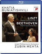 Khatia Buniatishvili, Zubin Mehta, Israel Philharmonic Orchestra: Lıszt: Piano Concerto No 2, Beethoven: Piano Concerto No: 1 - BluRay