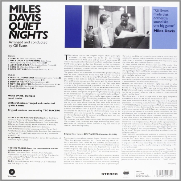 Miles Davis: Quiet Nights - Plak Foto #2
