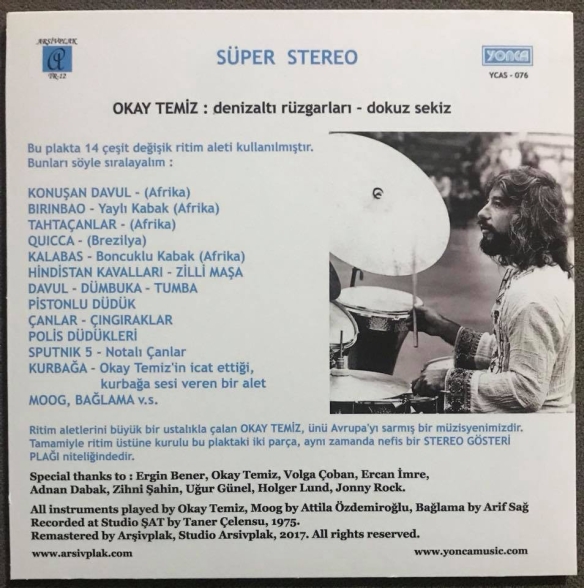 Okay Temiz: Denizaltı Rüzgarları / Dokuz Sekiz - Single Plak Foto #2