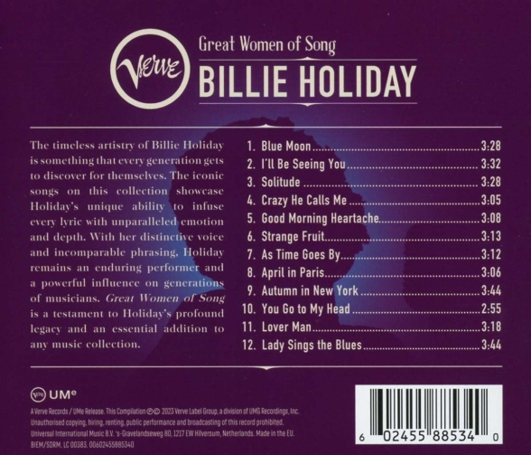 Billie Holiday: Great Women Of Song: Billie Holiday - CD Foto #2