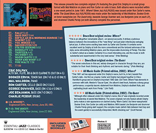 Eric Dolphy, Mal Waldron, Ron Carter: Where? + The Quest - CD Foto #2