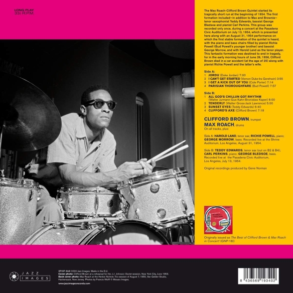 Clifford Brown: In Concert! (Images By Iconic Photographer Francis Wolff) - Plak Foto #2