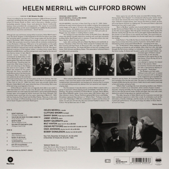Helen Merrill: With Clifford Brown - Plak Foto #2