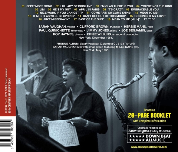 Sarah Vaughan, Clifford Brown: Sarah Vaughan With Clifford Brown - CD Foto #2