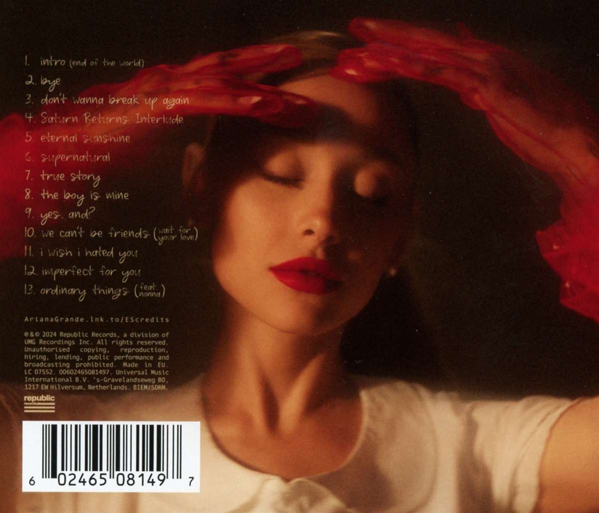 Ariana Grande eternal sunshineサイン入り Ariana Grande - Eternal Sunshine CD - Hand Signed Autographed