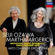 Martha Argerich, Seiji Ozawa, Mito Chamber Orchestra: Beethoven: Piano Concerto No. 2; Grieg: Holberg Suite - CD