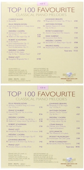Çeşitli Sanatçılar: Top 100 Favourite Classical Piano Melodies - CD Foto #5