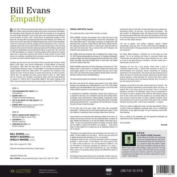 Bill Evans: Empathy - Plak Foto #2
