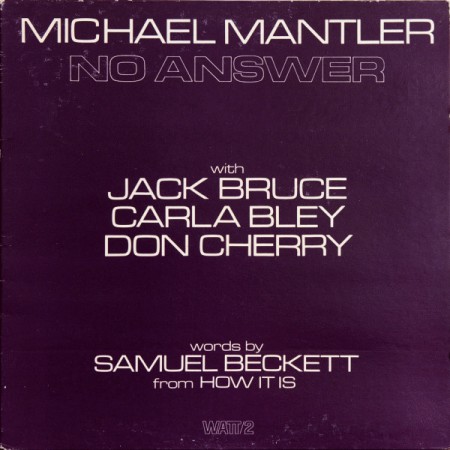 Michael Mantler: No Answer - Plak