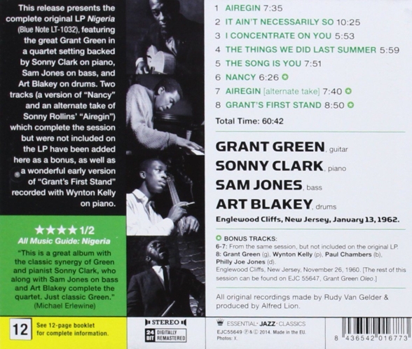 Grant Green: Nigeria + 3 Bonus Tracks - CD Foto #2