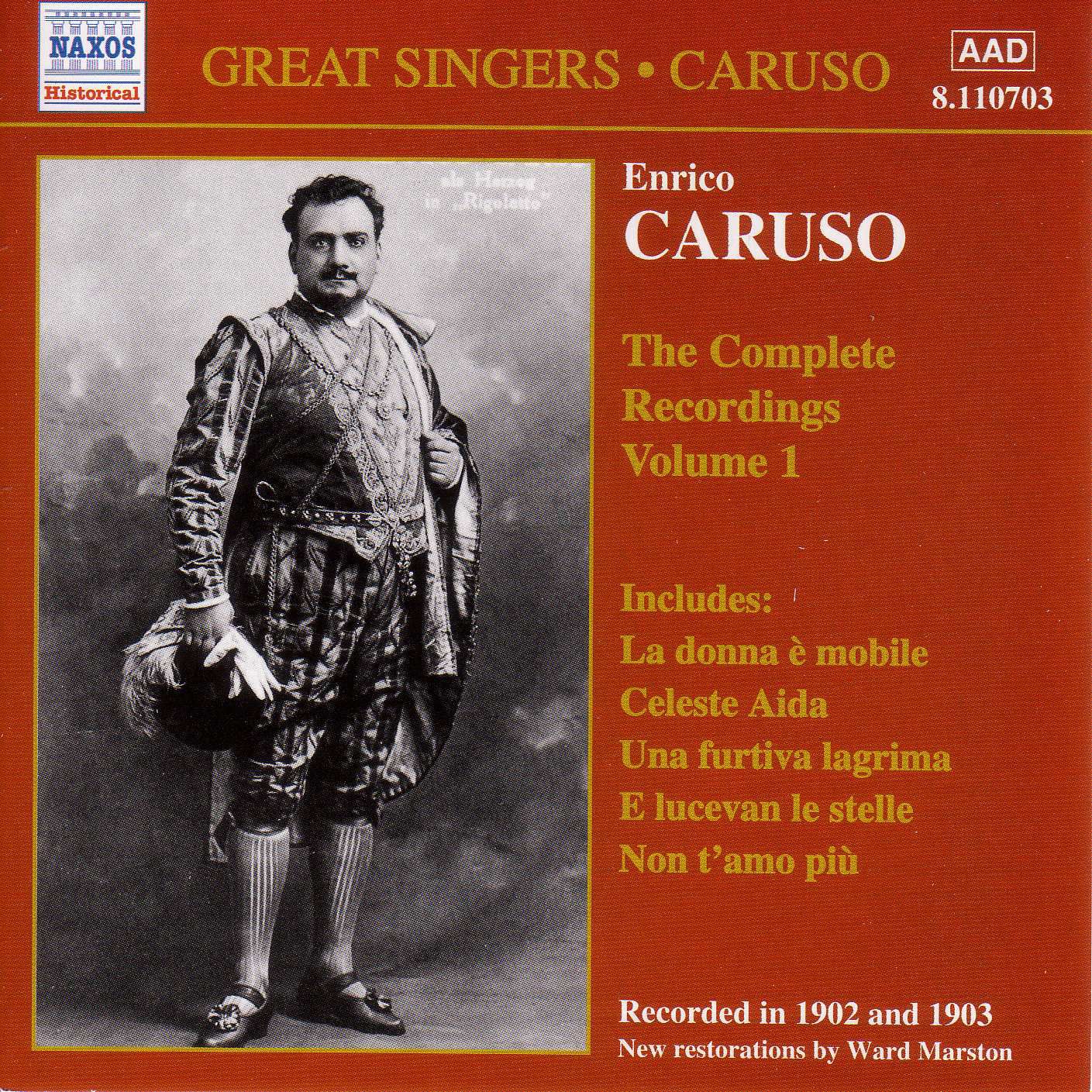 Caruso, Enrico: Complete Recordings, Vol. 1 (1902-1903 ...