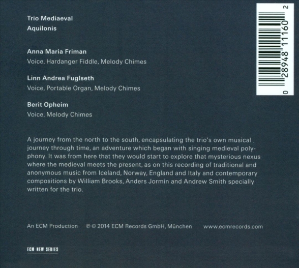 Trio Mediaeval: Aquilonis - CD Foto #2