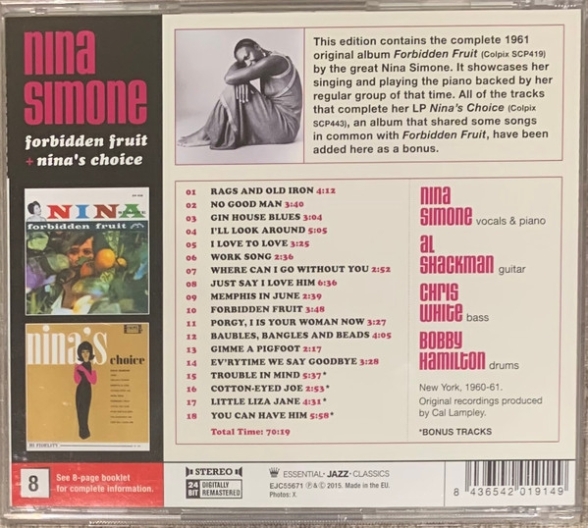 Nina Simone: Forbidden Fruit + Nina's Choice - CD Foto #2