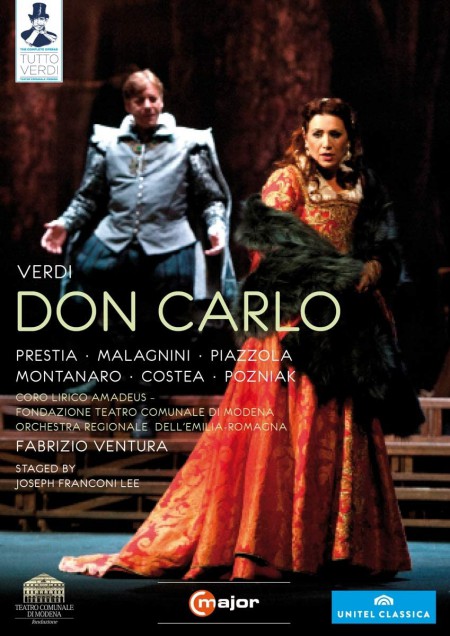 Giacomo Prestia, Mario Malagnini, Simone Piazzola, Luciano Montanaro, Paolo Guttol, Cellia Costea, Orchestra Regionale Dell 'Emilia-Romagna, Fabrizio Ventura: Verdi: Don Carlo - DVD