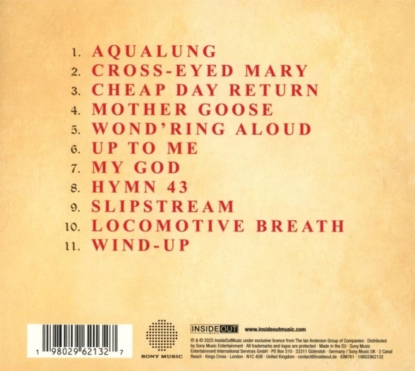 Jethro Tull: Aqualung Live (Remaster 2025) - CD Foto #2