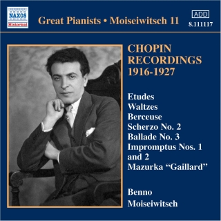 Benno Moiseiwitsch: Chopin: Piano Works (Moiseiwitsch, Vol. 11) (1916-1927) - CD