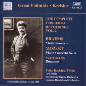 Fritz Kreisler: Mozart / Brahms: Violin Concertos, Vol. 2 (Kreisler) (1924, 1927) - CD