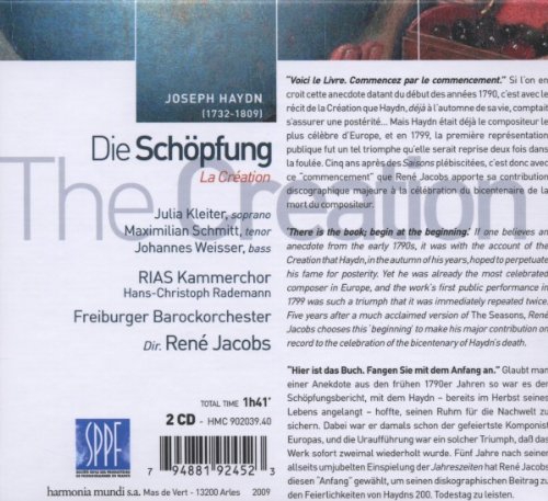 René Jacobs, Freiburger Barockorchester, RIAS Kammerchor: Haydn: Die Schöpfung - CD Foto #2