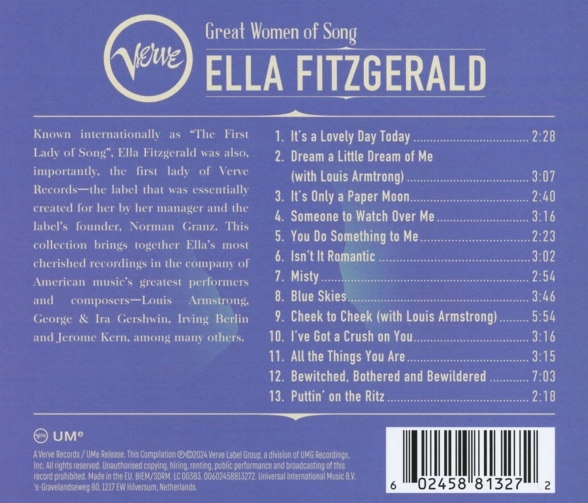 Ella Fitzgerald: Great Women Of Song - CD Foto #2
