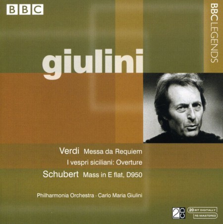 Carlo Maria Giulini, Philharmonia Orchestra: Verdi, Schubert: Messa da Requiem; I vespri siciliana Overture, Mass in E flat, D950 - CD