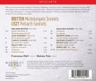 Britten: Michelangelo Sonnets; Liszt: Petrach Sonnets - CD Foto #2