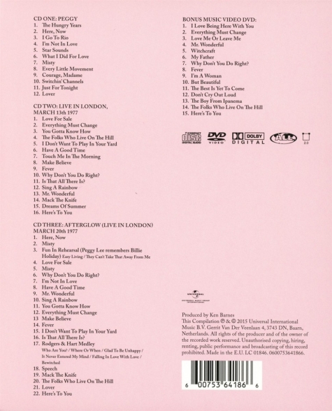 Peggy Lee: Live In London - CD Foto #2