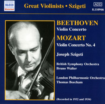 Beethoven / Mozart: Violin Concertos (Szigeti) (1932, 1934) - CD
