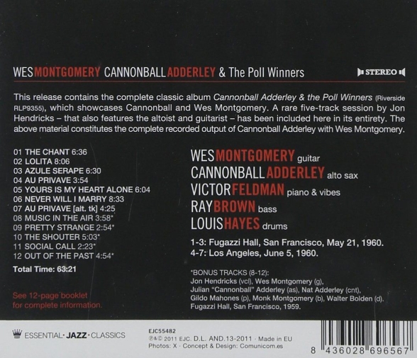 Wes Montgomery: & The Poll Winners + 5 Bonus Tracks - CD Foto #2