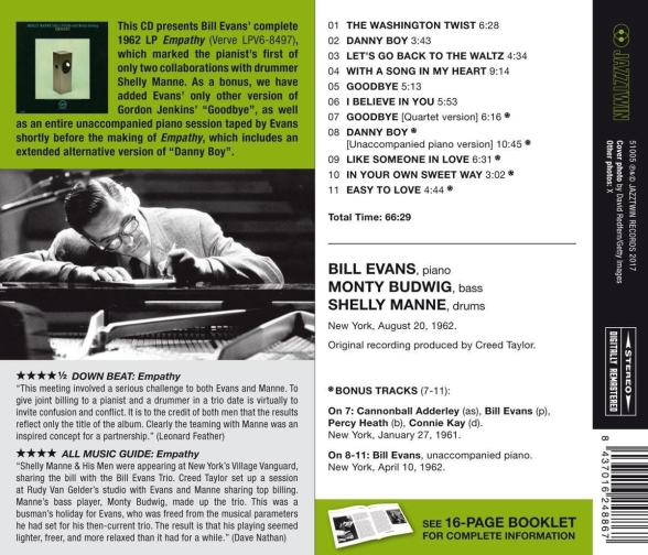 Bill Evans: Empathy + 6 Bonus Tracks! - CD Foto #2