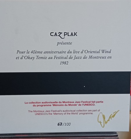 Okay Temiz, Oriental Wind: Montreux Jazz Festival 1982  (Islak İmzalı Opus3a Exclusive - 100 Adet Numaralı Box) - Plak