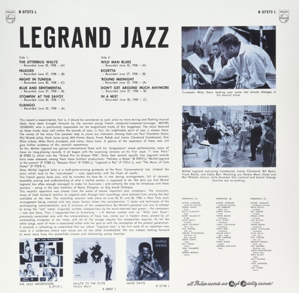 Michel Legrand: Legrand Jazz - Plak Foto #2