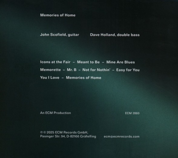 John Scofield, Dave Holland: Memories Of Home - CD Foto #2