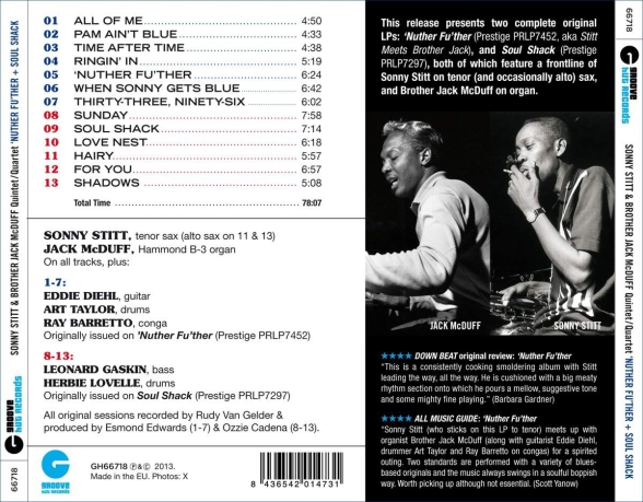 Sonny Stitt: Nuther Fu'ther + Soul Shack - CD Foto #2