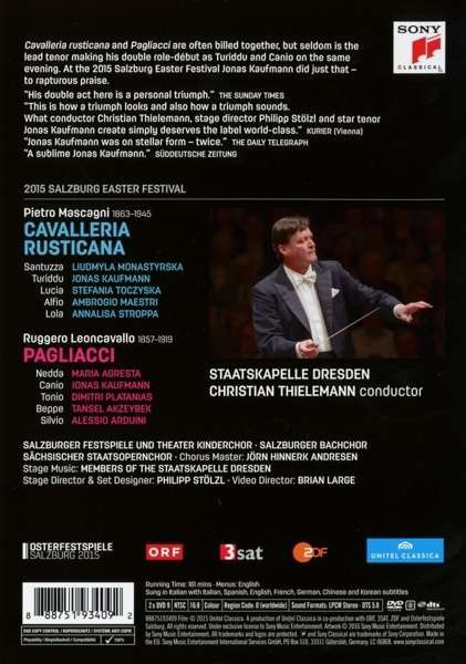 Christian Thielemann, Staatskapelle Dresden, Jonas Kaufmann: Mascagni, Leoncavallo: Pagliacci, Cavalleria Rusticana - DVD Foto #2