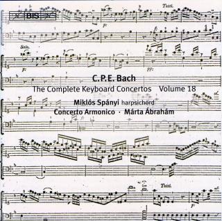 Miklós Spányi, Concerto Armonico: C.P.E. Bach: Keyboard Concertos, Vol. 18 - CD