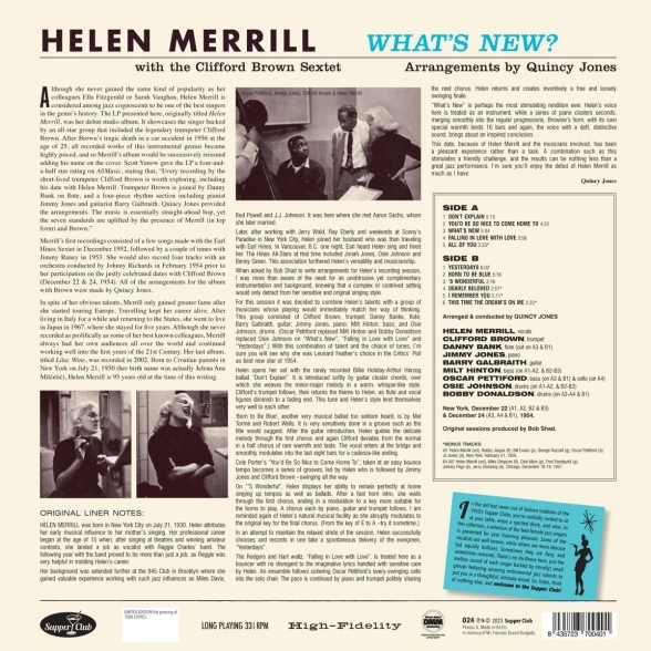 Helen Merrill: Whats New? - Plak Foto #2