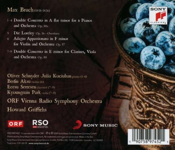 Howard Griffiths, ORF Radio-Symphonieorchester Wie: Bruch: Double Concertos, Adagio appassionato & Loreley Overture - CD Foto #2