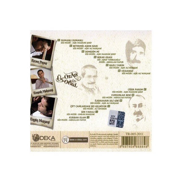 Ercan Papur, Emrah Mahzuni, Engin Nurşani: Üç Ozan Üç Oğul 2 - CD Foto #2