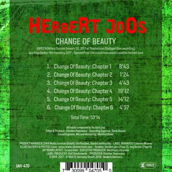 Herbert Joos: Change Of Beauty - CD Foto #2