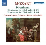 Cologne Chamber Orchestra, Helmut Muller-Bruhl: Mozart: Divertimenti Nos. 11 & 17 - CD