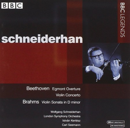 Wolfgang Schneiderhan, London Symphony Orchestra, István Kertész: Beethoven, Brahms: Egmont Overture, Violin Concerto; Violin Sonata in D minor - CD