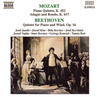 Wolfgang Amadeus Mozart, Ludwig van Beethoven: Mozart: Piano Quintet, K. 452 , Adagio And Rondo, K. 617 / Beethoven: Quintet For Piano And Wind, Op. 16 - CD