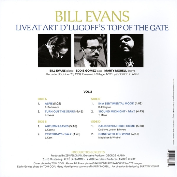 Bill Evans: Live At Art D'Lugoff's Top Of The Gate Vol. 2  (Deluxe Edition) - Plak Foto #2