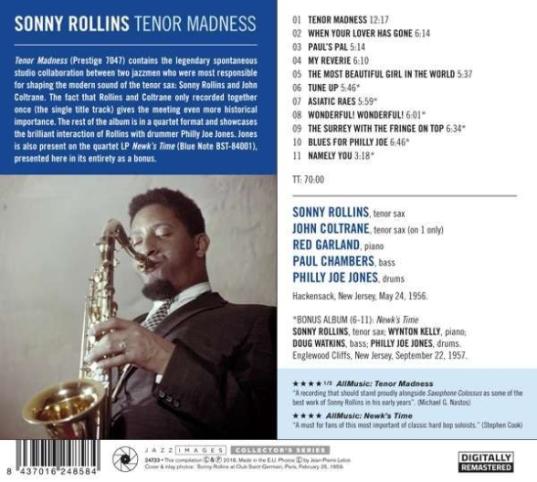 Sonny Rollins: Tenor Madness + Bonus Album Newk's Time - CD Foto #2