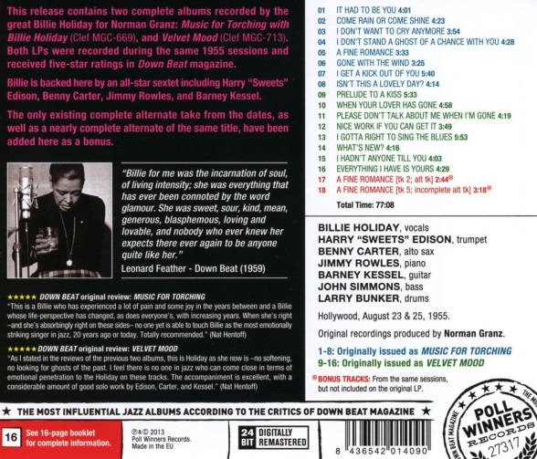 Billie Holiday: Music For Torching +  Velvet Mood - CD Foto #2
