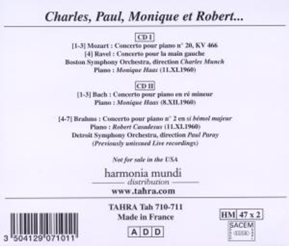 Charles Munch, Paul Paray: Charles, Paul, Monique et Robert... - CD Foto #2